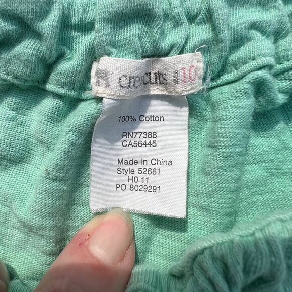 Kid's Crewcuts Long Sleeve Dress Pockets Size 10 Mint Green - Picture 5 of 6